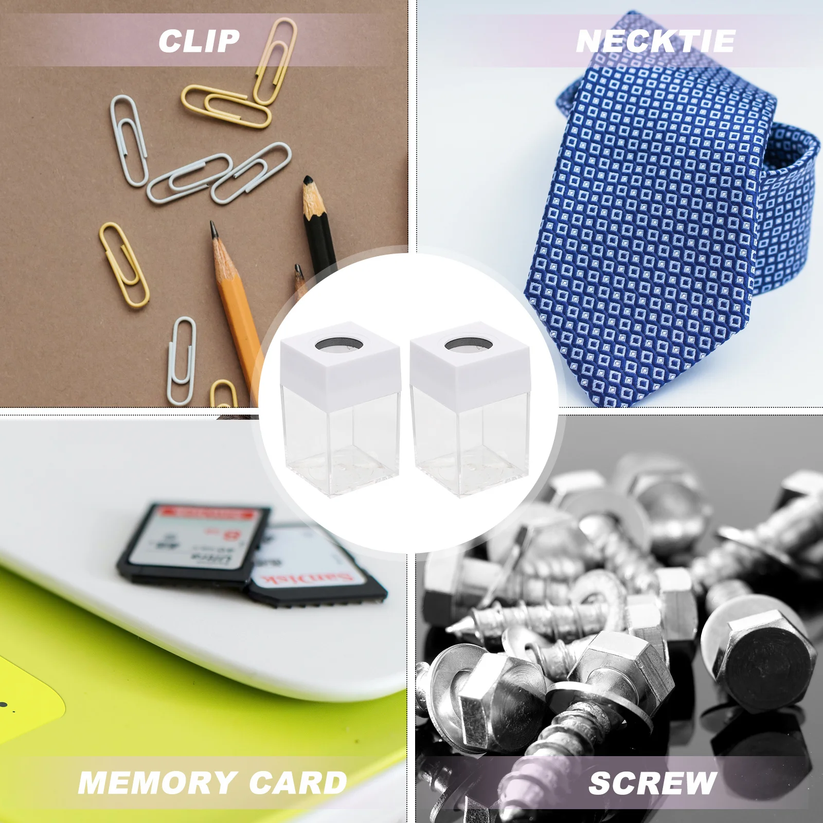 2pcs Paper Clip Dispensers Multi-Functional Desk Organizer For School Office Home Stationery Storage Box Binder Clip Holder 
2pcs Paper Clip Dispensers Multi-Functional Desk Organizer For School Office Home Stationery Storage Box Binder Clip Holder