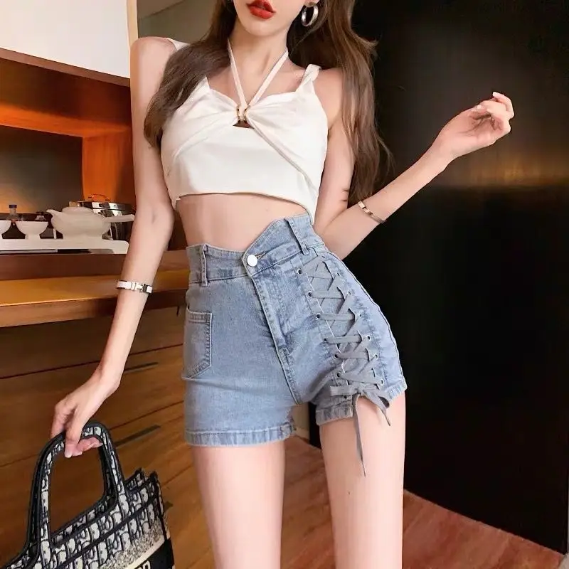Lace-Up Denim Shorts 2026 Summer Women High Waist Y2k Casual Bottoms For Ladies Korean Hot Girl's Sexy Casual Shorts Hot Pants
Lace-Up Denim Shorts 2026 Summer Women High Waist Y2k Casual Bottoms For Ladies Korean Hot Girl's Sexy Casual Shorts Hot Pants