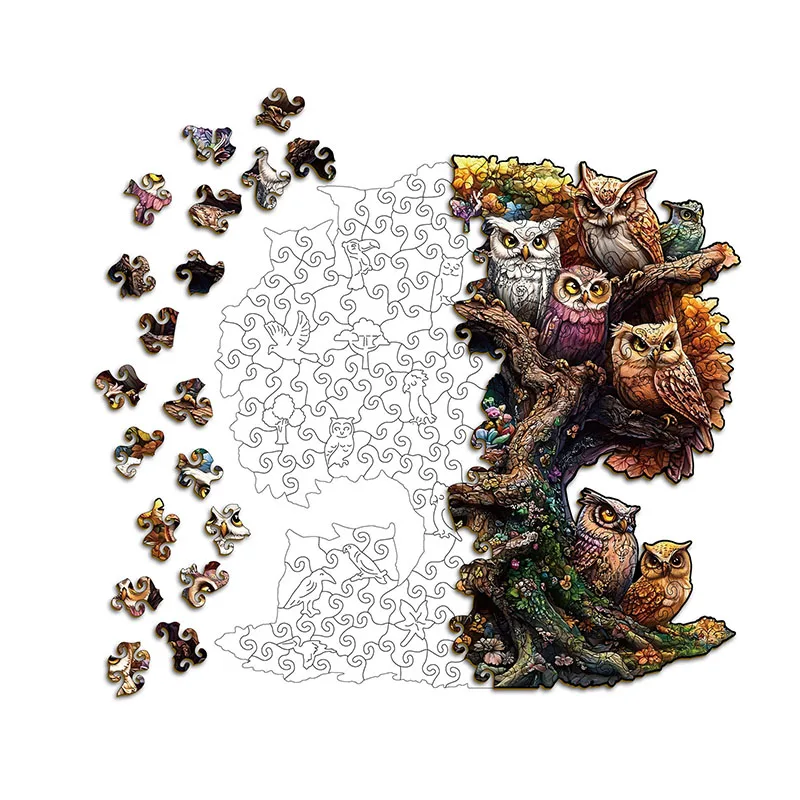 138/209pcs Unique Owl Shape Puzzle Owl jigsaw Puzzle Toys For Home Decor Fun Educational Toys Birthday Gifts For Kids & Adults
138/209pcs Unique Owl Shape Puzzle Owl jigsaw Puzzle Toys For Home Decor Fun Educational Toys Birthday Gifts For Kids & Adults