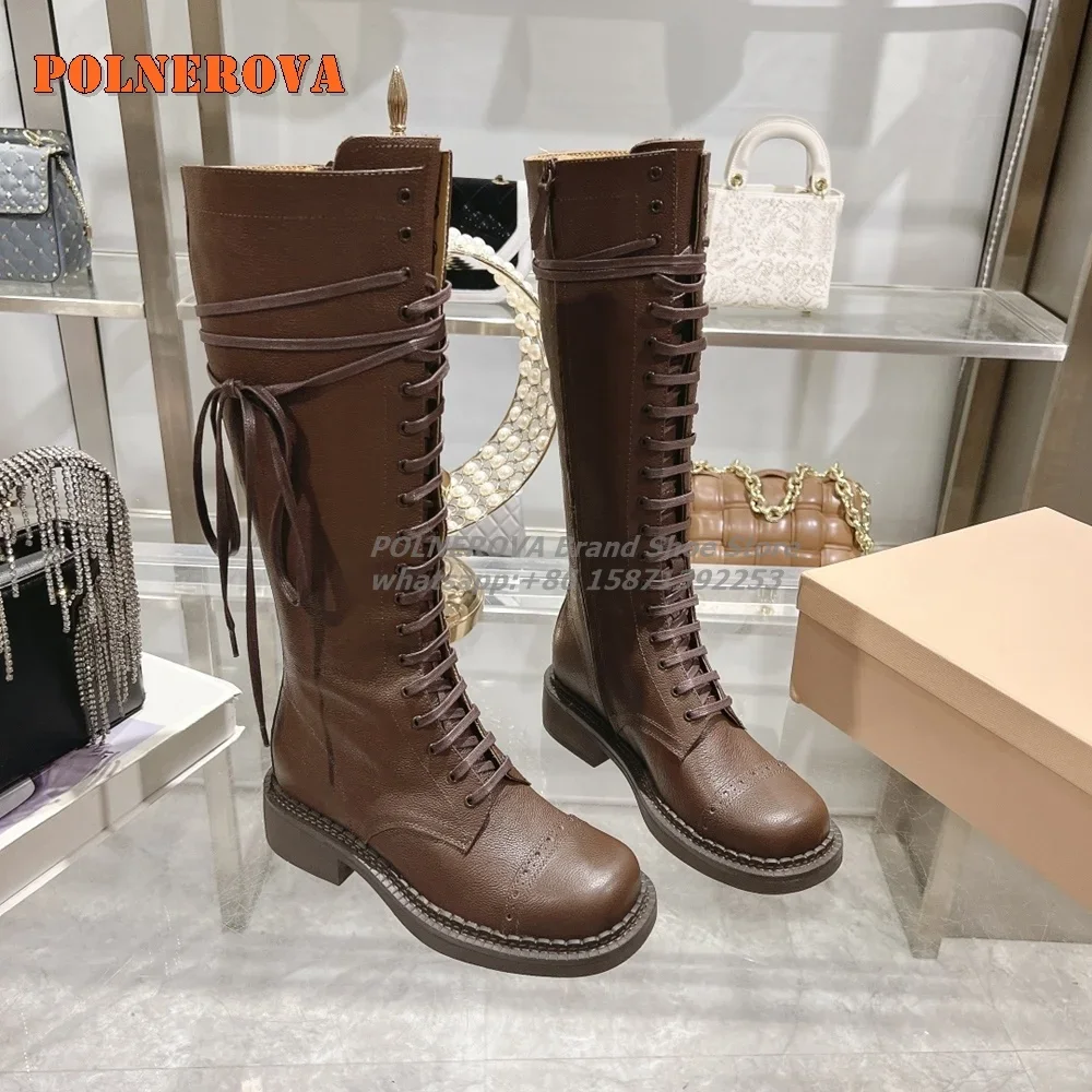 Коричневые сапоги до колена с перекрестной завязкой, круглый носок, толстая подошва, однотонная застежка-молния, сексуальные рыцарские сапоги из натуральной кожи, новинка осени 2023 года
Коричневые сапоги до колена с перекрестной завязкой, круглый носок, толстая подошва, однотонная застежка-молния, сексуальные рыцарские сапоги из натуральной кожи, новинка осени 2023 года