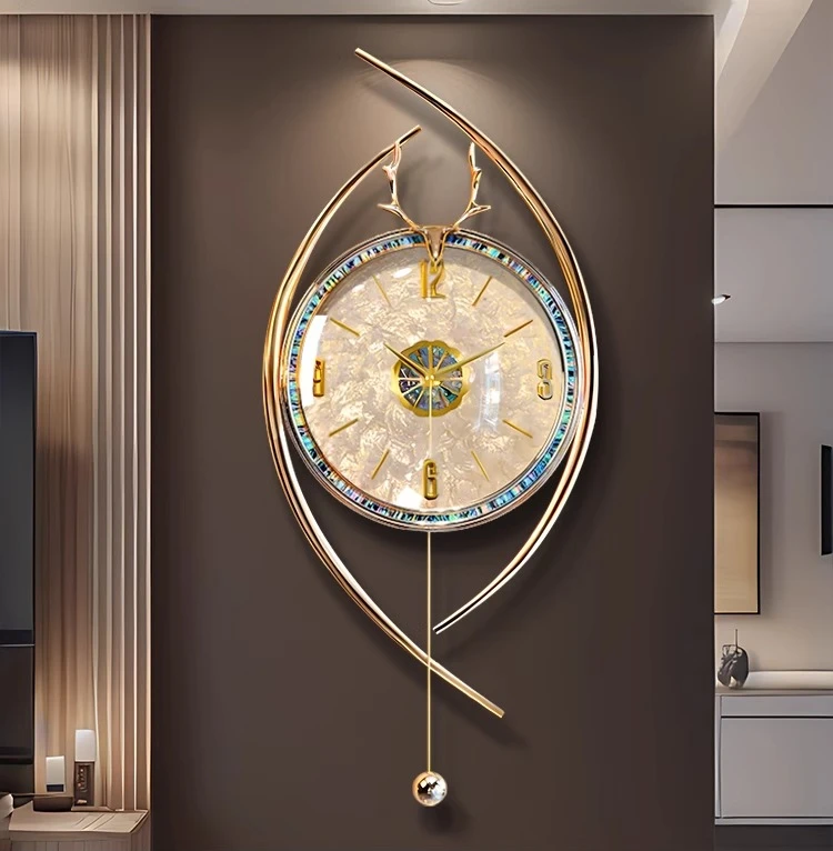 Modern light luxury high-end wall clock living room home simple clock atmosphere creative art, wall clock
Modern light luxury high-end wall clock living room home simple clock atmosphere creative art, wall clock