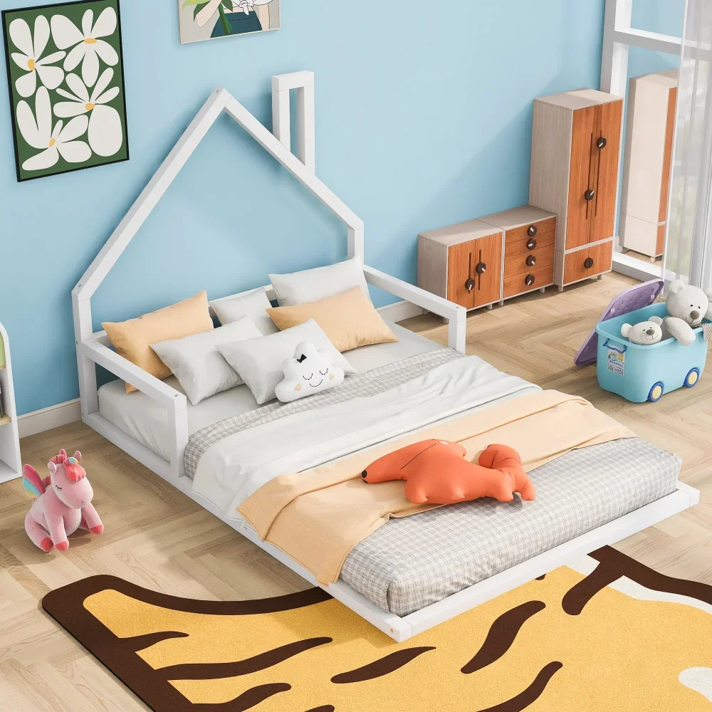 Solid Wood Frame,Full Size Wood Floor Bed for Kids Room, Full Size Children Beds
Solid Wood Frame,Full Size Wood Floor Bed for Kids Room, Full Size Children Beds