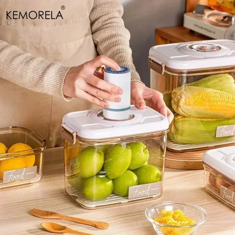 Food Vacuum Storage Box Sealed Kitchen Fresh-Keeping Box Large Capacity Food Transparent Storage Container with Vacuum Pump
Food Vacuum Storage Box Sealed Kitchen Fresh-Keeping Box Large Capacity Food Transparent Storage Container with Vacuum Pump