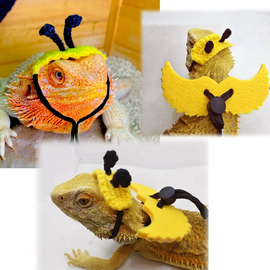 Lizard Dress Up Bee Wings Traction Rope Crawl Pet Harnesses Outdoor Little Small Animals Lizard Accessories Pet Products
Lizard Dress Up Bee Wings Traction Rope Crawl Pet Harnesses Outdoor Little Small Animals Lizard Accessories Pet Products