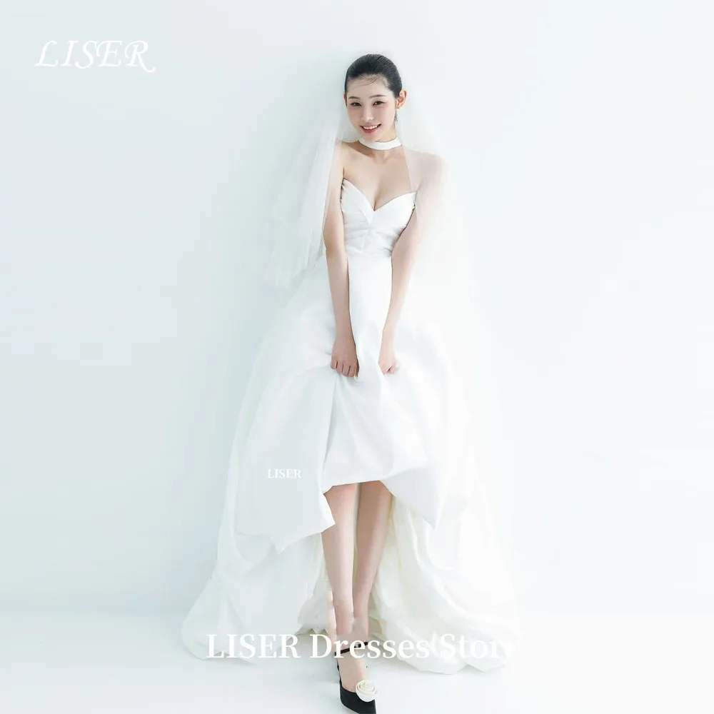 Liser Sweetheart A-Line Simple Wedding Dresses Silk Satin Photo Shoot Customize Long Elegant Bridal Gowns Corsets 결혼식 드레스
Liser Sweetheart A-Line Simple Wedding Dresses Silk Satin Photo Shoot Customize Long Elegant Bridal Gowns Corsets 결혼식 드레스