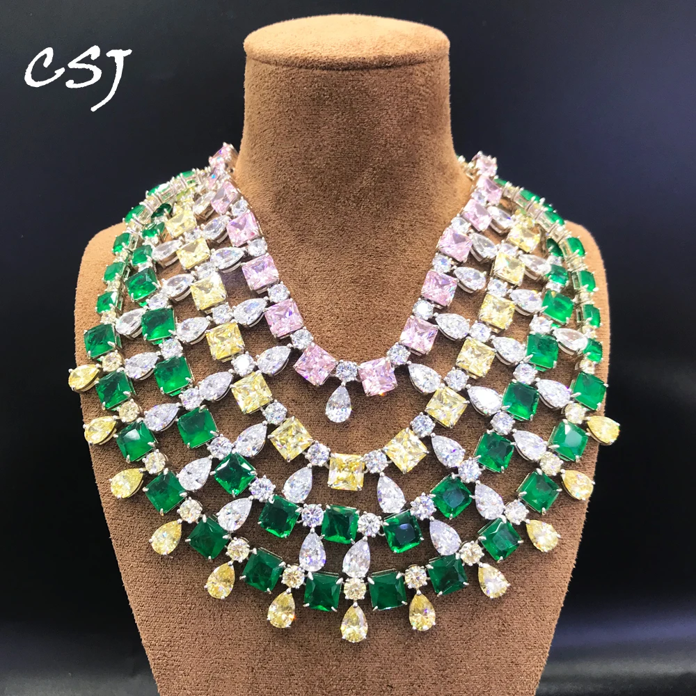 Luxury Necklace Sterling 925 Silver Created Emerald Moissanite Citrine Pendant for Women Party Wedding Choker Jewelry Gift
Luxury Necklace Sterling 925 Silver Created Emerald Moissanite Citrine Pendant for Women Party Wedding Choker Jewelry Gift