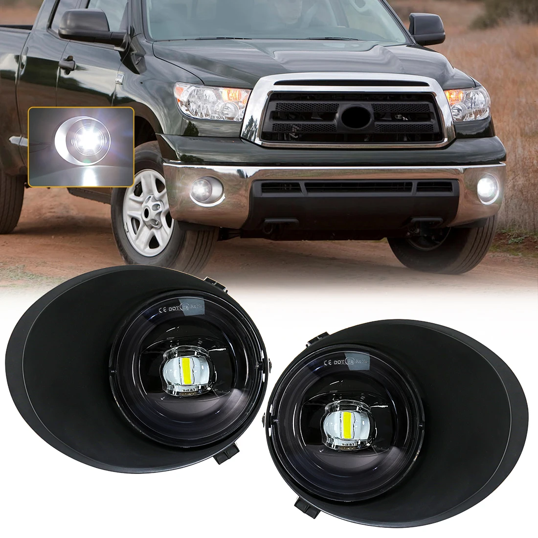 LED Fog Light For Toyota Tacoma Tundra Sequoia 2005 2006 2007 2008 2009 2010 2011 2012 2013 2014 2015DRL Angel Eyes Clear Lens
LED Fog Light For Toyota Tacoma Tundra Sequoia 2005 2006 2007 2008 2009 2010 2011 2012 2013 2014 2015DRL Angel Eyes Clear Lens