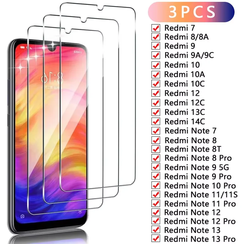 3-1PCS Tempered Glass Screen Protector for Xiaomi Redmi Note Series 7 8T 9 10 11 12 13 4G 5G - Clear HD Protection for Multiple
3-1PCS Tempered Glass Screen Protector for Xiaomi Redmi Note Series 7 8T 9 10 11 12 13 4G 5G - Clear HD Protection for Multiple