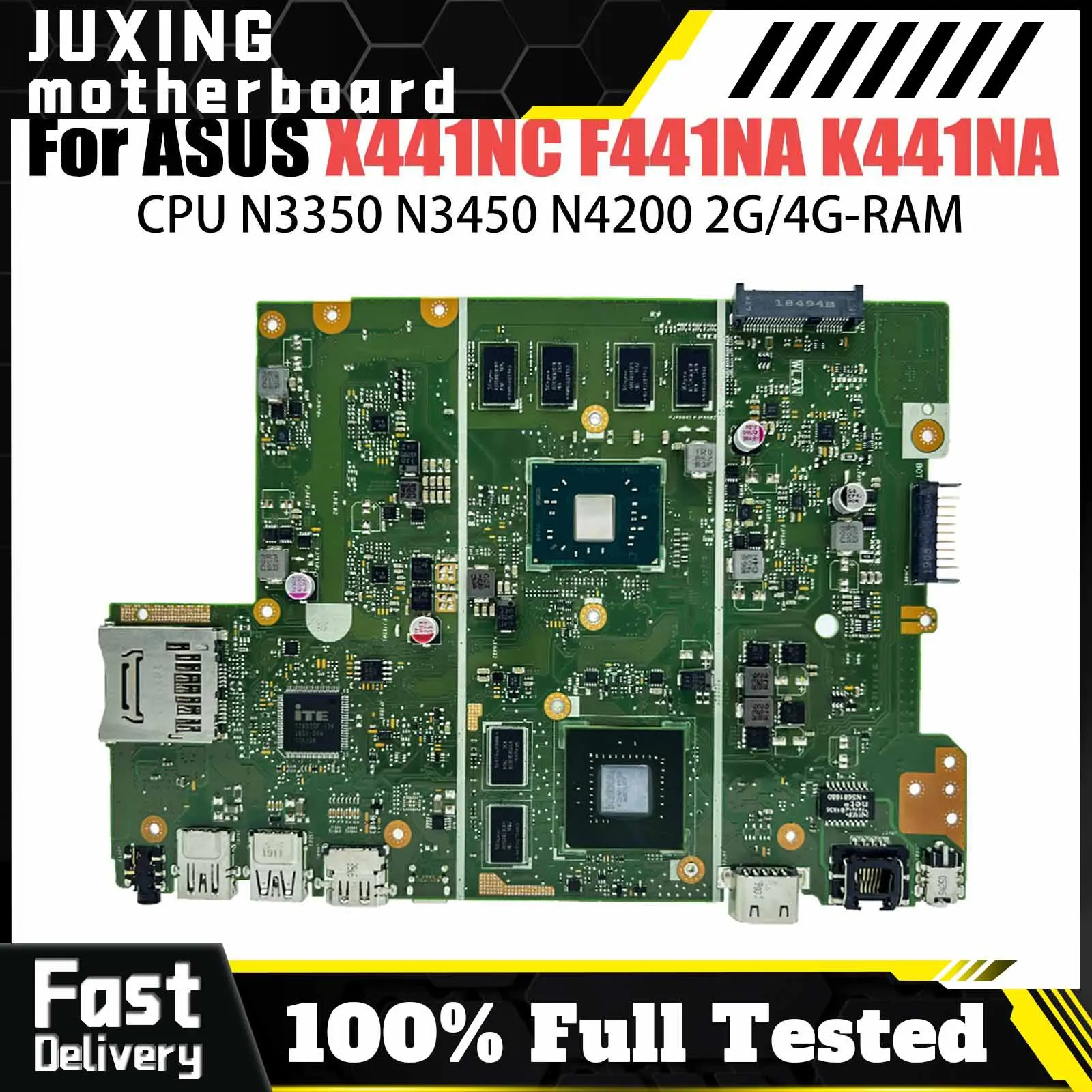 Материнская плата X441NC для ASUS X441NA X441N F441N A441N K441N, материнская плата для ноутбука N3350 N4200 GT810M/GT820M RAM-2 ГБ/4 ГБ
Материнская плата X441NC для ASUS X441NA X441N F441N A441N K441N, материнская плата для ноутбука N3350 N4200 GT810M/GT820M RAM-2 ГБ/4 ГБ