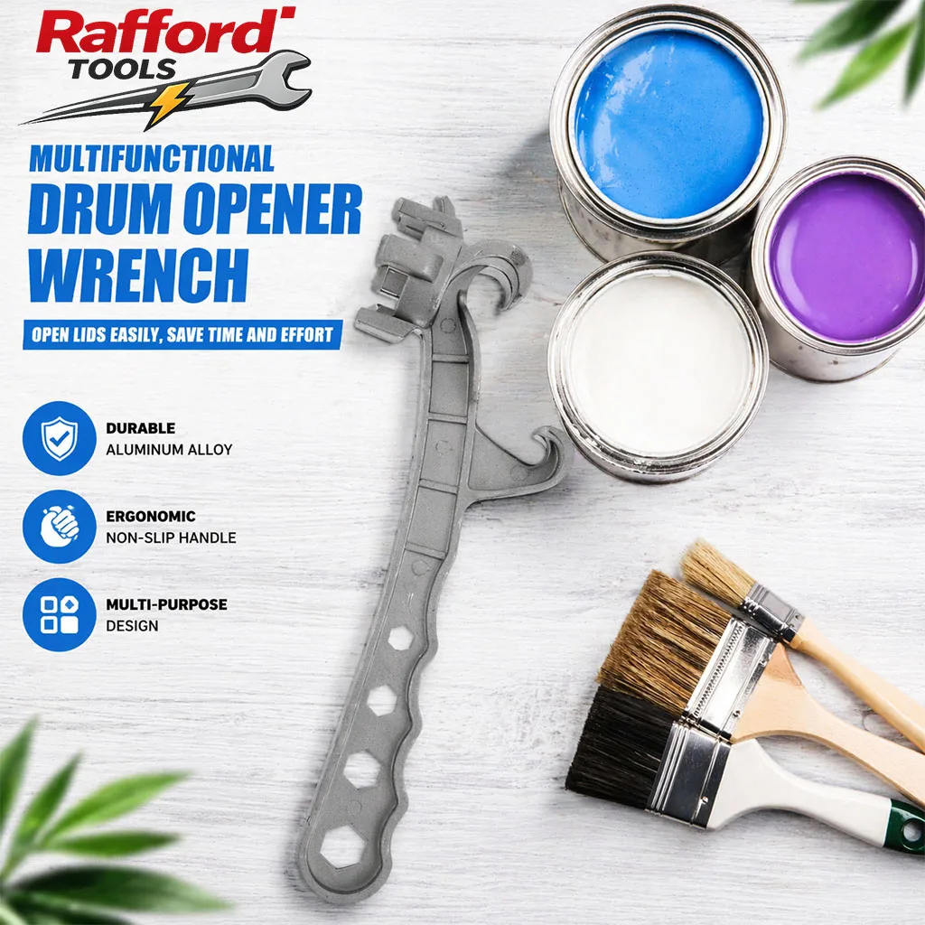 Rafford Aluminum Drum Opener Wrench, Multifunction Bucket Lid Remover Tool for Gallon Pails, Kitchen & Garage Use
Rafford Aluminum Drum Opener Wrench, Multifunction Bucket Lid Remover Tool for Gallon Pails, Kitchen & Garage Use