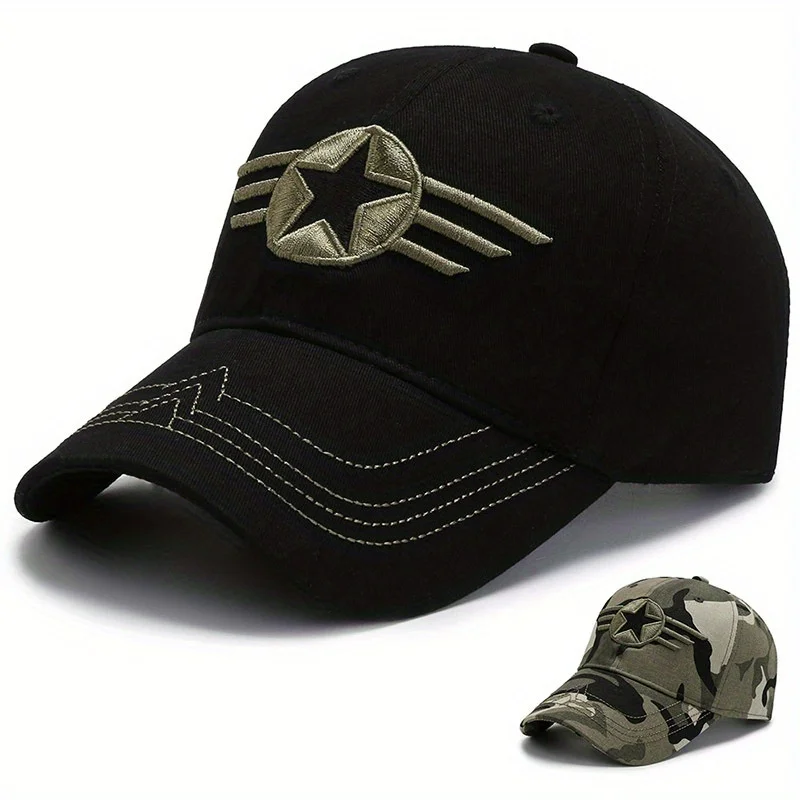 Spring And Summer Five-star Camouflage Hat, Men'S Trendy Baseball Hat, Fashionable Sun Protection And Sunshade Hat, 
Spring And Summer Five-star Camouflage Hat, Men'S Trendy Baseball Hat, Fashionable Sun Protection And Sunshade Hat,