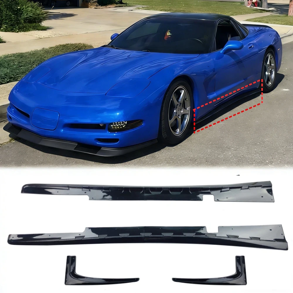 For Chevy Corvette C5 1997-2004 Glossy Black Side Skirts Extension W/ Mud Flaps
For Chevy Corvette C5 1997-2004 Glossy Black Side Skirts Extension W/ Mud Flaps