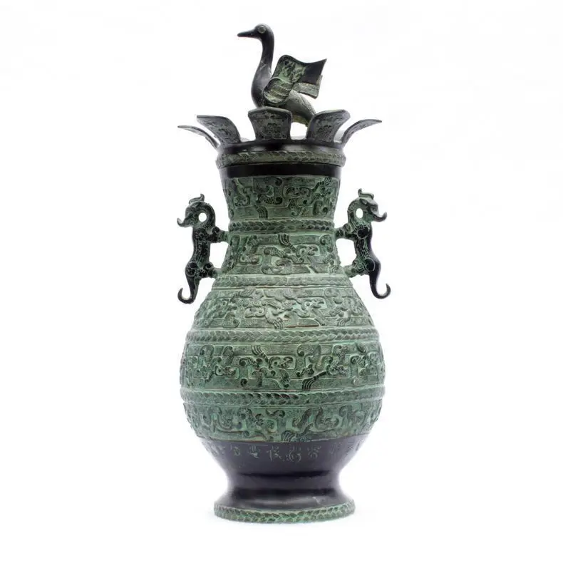 Bronze vase crane spreading wings, round pot, home feng shui living room decoration, flower arrangement double tiger vase
Bronze vase crane spreading wings, round pot, home feng shui living room decoration, flower arrangement double tiger vase