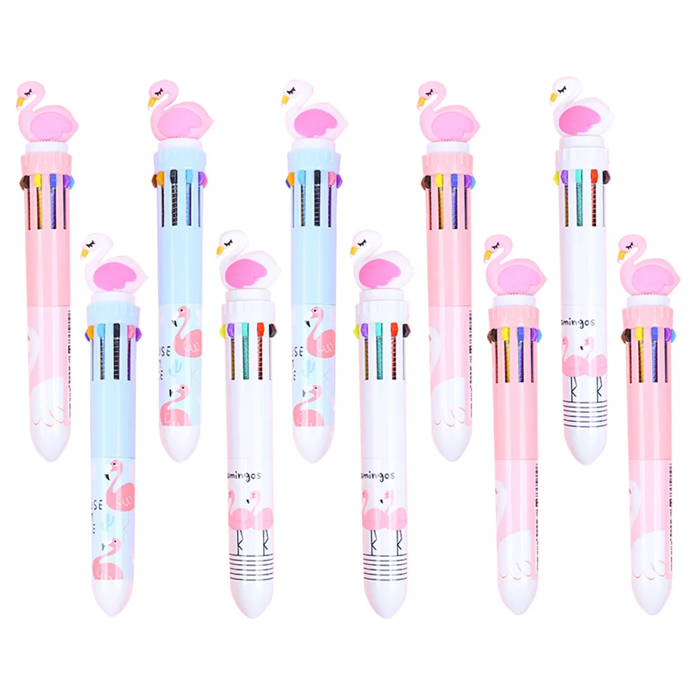 10 Pcs Flamingo Ball Point Pens Multicolor Ballpoint Retractable Small and Fresh
10 Pcs Flamingo Ball Point Pens Multicolor Ballpoint Retractable Small and Fresh