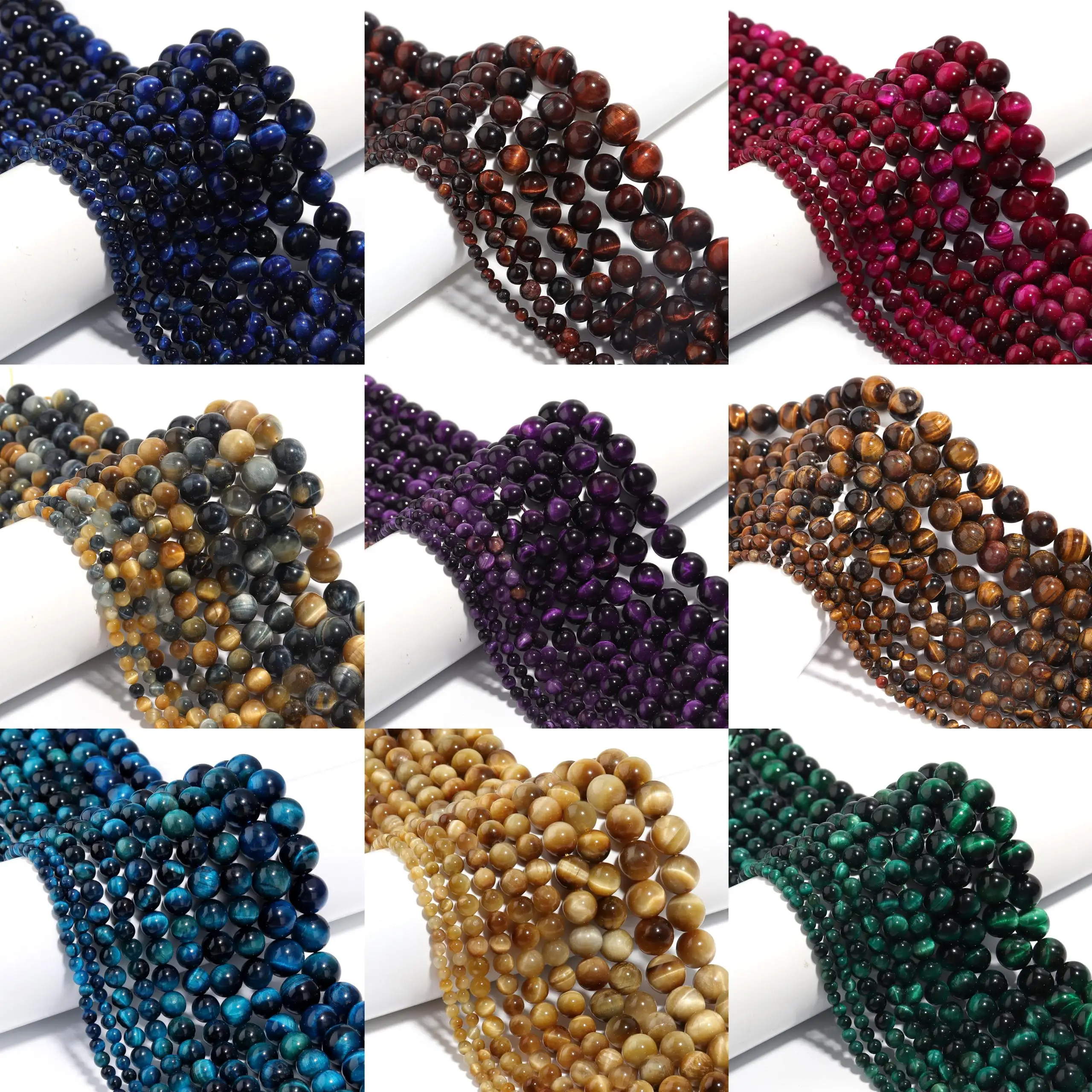 4-14mm Natural Stone Beads Colorful Tiger Eye Stone Beads Round Loose Beads For Jewelry Making DIY Bracelet Necklace Accessories
4-14mm Natural Stone Beads Colorful Tiger Eye Stone Beads Round Loose Beads For Jewelry Making DIY Bracelet Necklace Accessories