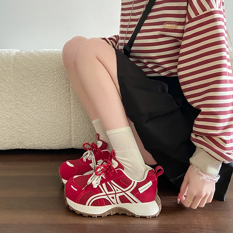 Women's 2026 Spring Chunky Platform Sneakers Height Increasing Anti-Slip Durable All-Season Casual Shoes
Women's 2026 Spring Chunky Platform Sneakers Height Increasing Anti-Slip Durable All-Season Casual Shoes