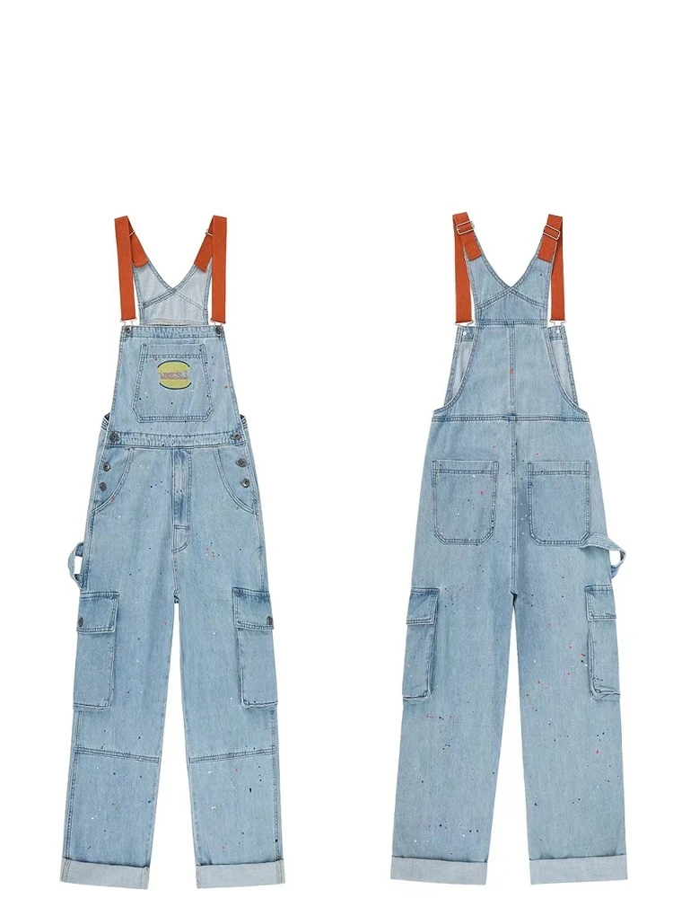 Летние женские джинсовые комбинезоны с высокой талией, длинные брюки, ручная вышивка, дизайн с эффектом брызг краски, американский ретро-стиль, рабочая одежда
Летние женские джинсовые комбинезоны с высокой талией, длинные брюки, ручная вышивка, дизайн с эффектом брызг краски, американский ретро-стиль, рабочая одежда