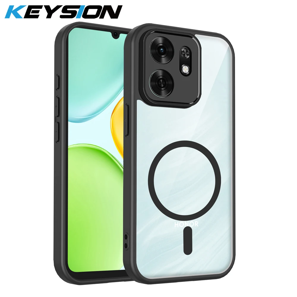 KEYSION Transparent Magnetic Phone Case for HONOR X6d 5G Soft Silicone+PC HD Clear Shockproof Back Cover for Huawei Honor X6d
KEYSION Transparent Magnetic Phone Case for HONOR X6d 5G Soft Silicone+PC HD Clear Shockproof Back Cover for Huawei Honor X6d