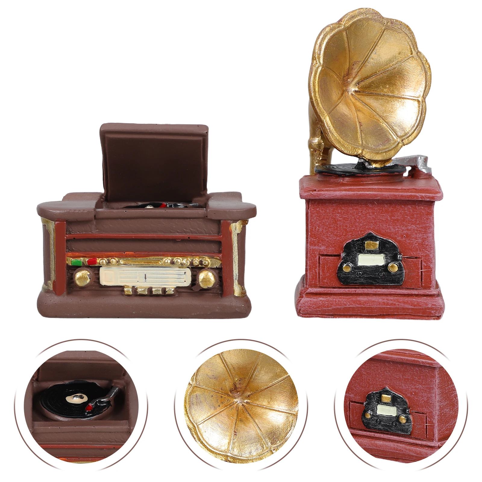 2 Pcs Retro Phonograph Decoration Tiny Record Player Vinyl Decorations Dollhouse Miniature Records Cake Accessories
2 Pcs Retro Phonograph Decoration Tiny Record Player Vinyl Decorations Dollhouse Miniature Records Cake Accessories