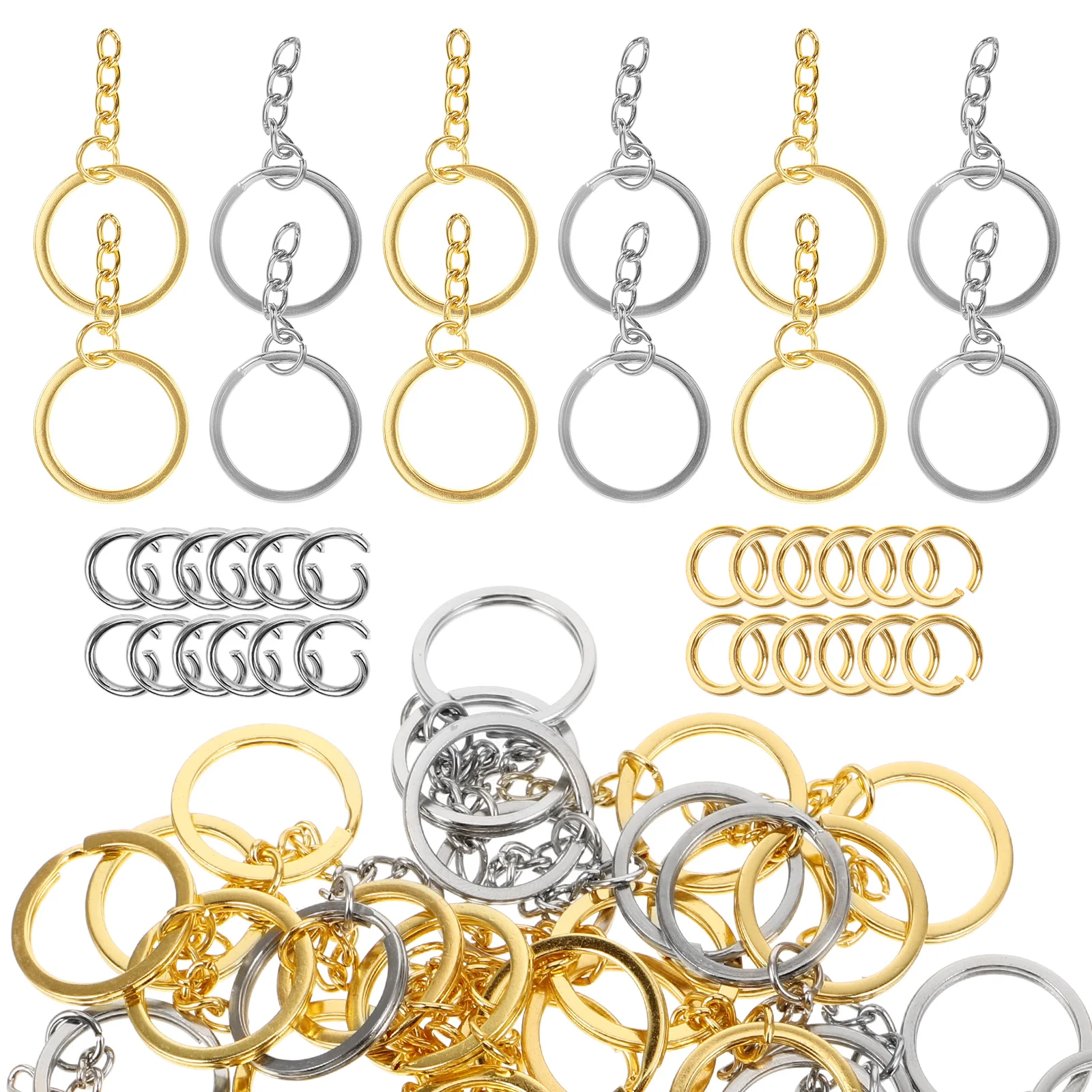 50pcs Key Ring Ornaments Pendant Gold Chain Silver Flat Circle Keychains Making Accessories Craft Jewelry Parts
50pcs Key Ring Ornaments Pendant Gold Chain Silver Flat Circle Keychains Making Accessories Craft Jewelry Parts