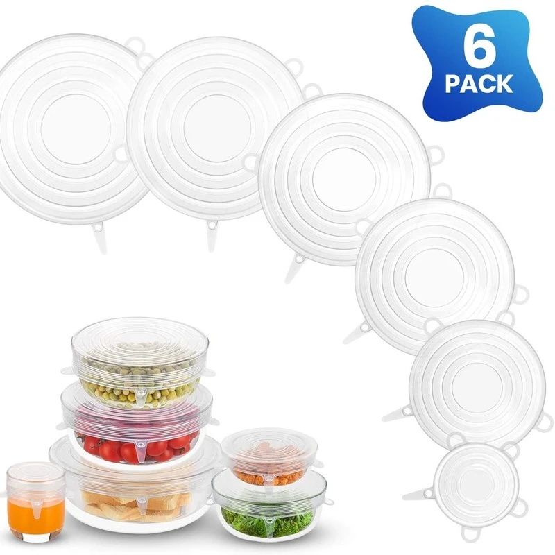 Set of 6 Silicone Stretch Lids, Reusable miracle cover ,Silicone Food Bowl Covers for Food Storage,Microwave, Oven & Dishwasher
Set of 6 Silicone Stretch Lids, Reusable miracle cover ,Silicone Food Bowl Covers for Food Storage,Microwave, Oven & Dishwasher