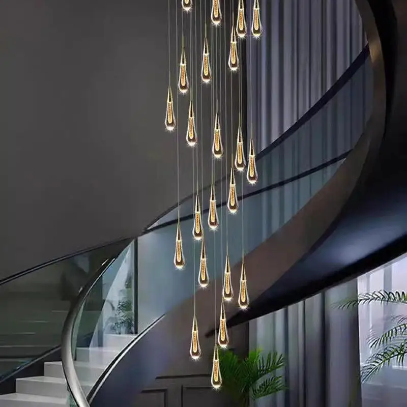 Hotel Lobby Chandelier Nordic Style Living Room Chandelier Villa Hall Duplex High Ceiling Crystal LED customable Hanging Light
Hotel Lobby Chandelier Nordic Style Living Room Chandelier Villa Hall Duplex High Ceiling Crystal LED customable Hanging Light