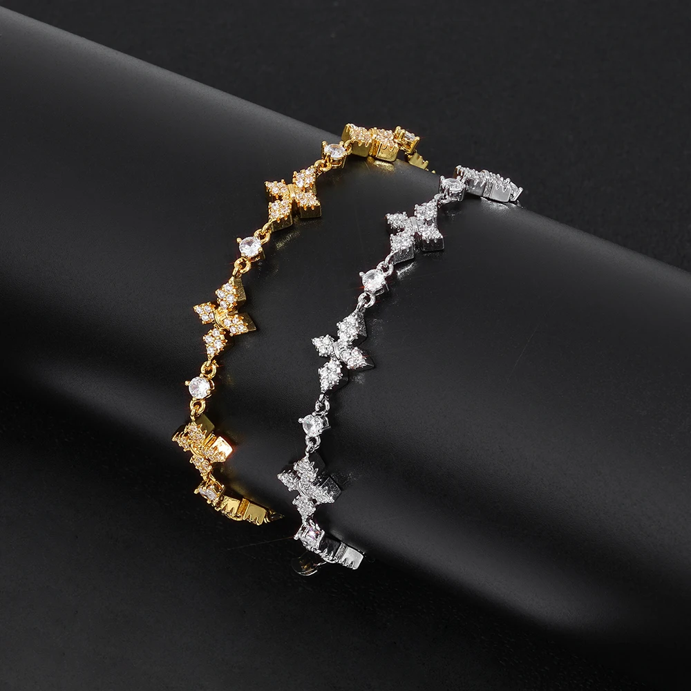 ESKEEM Brass Cubic Zirconia Star Bracelet Silver Plated Adjustable Four Point Star Chain Bracelets Ladies Trendy Fine Jewelry
ESKEEM Brass Cubic Zirconia Star Bracelet Silver Plated Adjustable Four Point Star Chain Bracelets Ladies Trendy Fine Jewelry