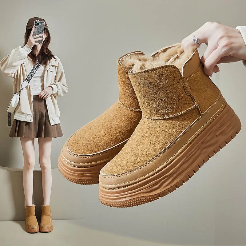 Зимние сапоги с высоким берцем, женские повседневные зимние плюшевые женские ботинки на танкетке, весенние теплые ботильоны на скрытом каблуке, осенняя обувь
Зимние сапоги с высоким берцем, женские повседневные зимние плюшевые женские ботинки на танкетке, весенние теплые ботильоны на скрытом каблуке, осенняя обувь