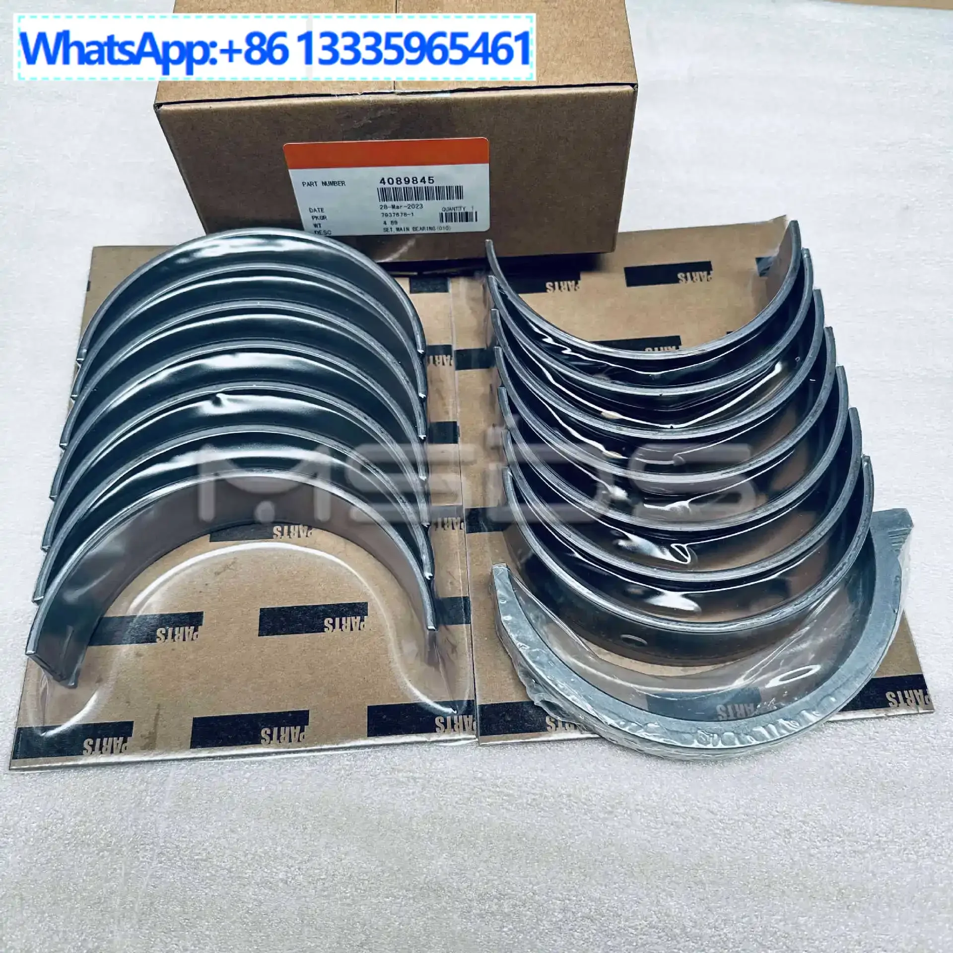 Adapted to Cummins X15 engine overhaul 4089845 crankshaft bush enlarged by 0.25 main bearing bush 5406111
Adapted to Cummins X15 engine overhaul 4089845 crankshaft bush enlarged by 0.25 main bearing bush 5406111