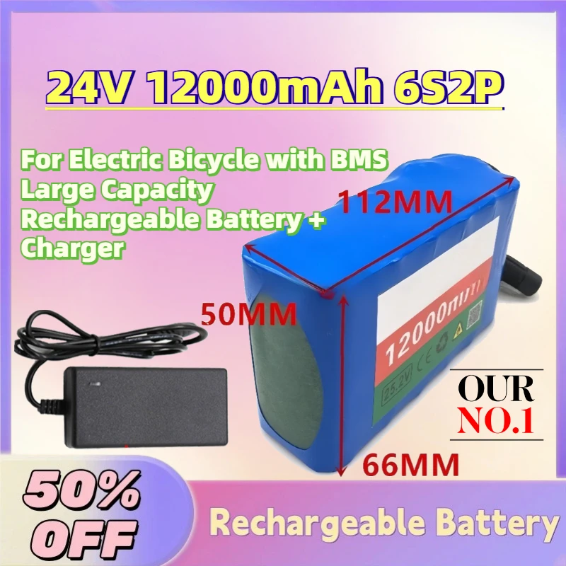 In Stock Upgrade 24V 12.0Ah 6S2P Lithium Battery for Electric Bicycle with BMS Large Capacity Rechargeable Battery + Charger
In Stock Upgrade 24V 12.0Ah 6S2P Lithium Battery for Electric Bicycle with BMS Large Capacity Rechargeable Battery + Charger
