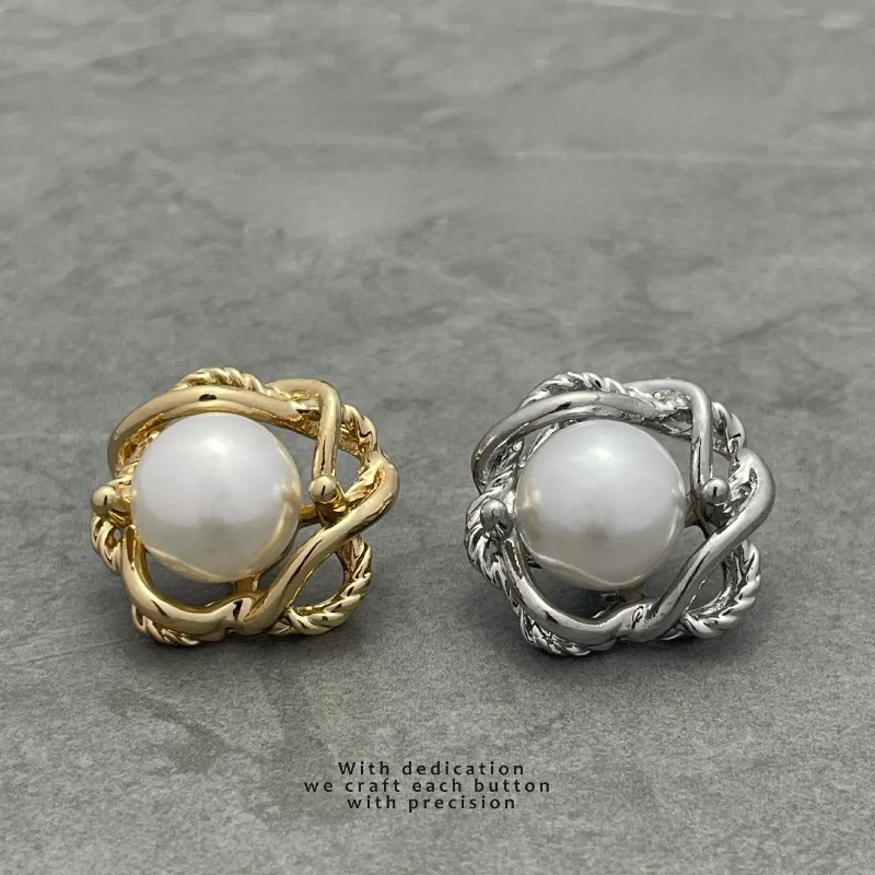 Flower Shaped Hollow Pearl Buttons Luxury Dress Zinc Alloy Buttons for DIY Clothes Coat Suit Cheongsam Pants Hat Bags 
Flower Shaped Hollow Pearl Buttons Luxury Dress Zinc Alloy Buttons for DIY Clothes Coat Suit Cheongsam Pants Hat Bags