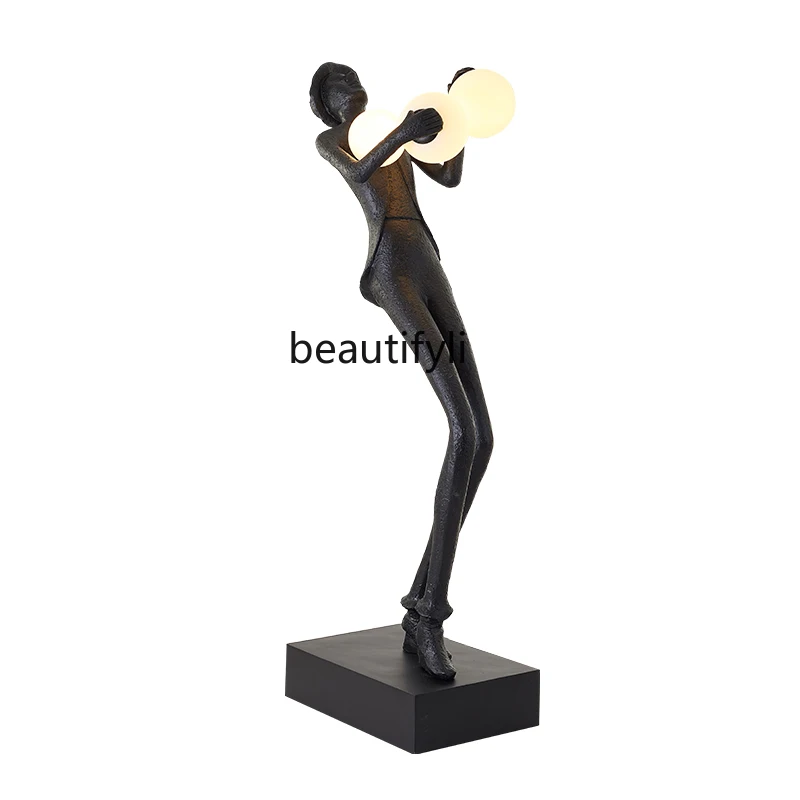 Nordic art sculpture ball floor lamp creative humanoid designer decorative lamp in hotel exhibition hall
Nordic art sculpture ball floor lamp creative humanoid designer decorative lamp in hotel exhibition hall