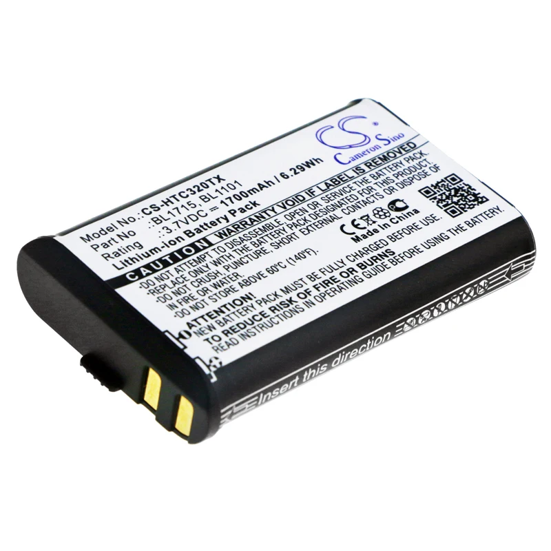 CameronSino Two Way Radio Battery BL1101 BL1715 For HYTHYT TC-320 TC-320U Li-ion 3.70V 1700mAh / 6.29Wh Black
CameronSino Two Way Radio Battery BL1101 BL1715 For HYTHYT TC-320 TC-320U Li-ion 3.70V 1700mAh / 6.29Wh Black