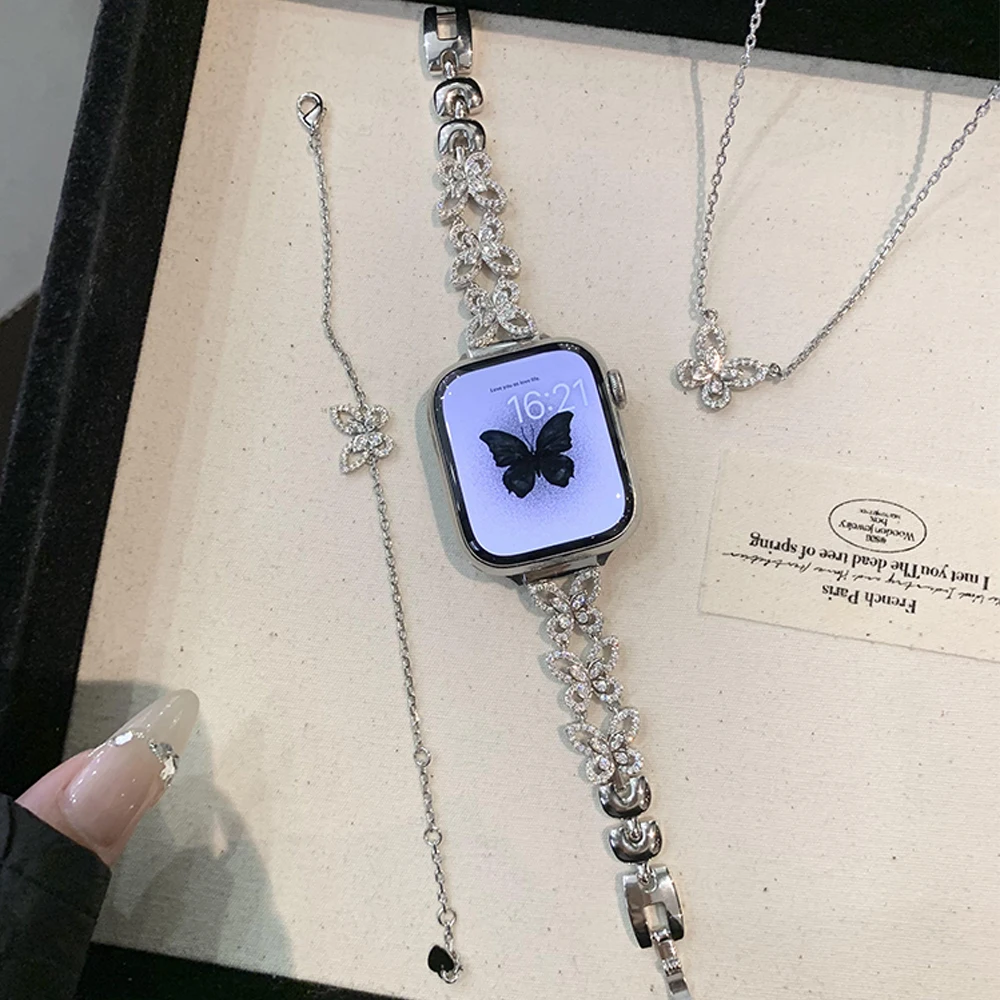Luxury Women Bracelet for Apple Watch Strap Ultra 2 49mm 9 8 7 6 5 4 42mm 44mm 41 38 40 45mm Stainless Steel Band for IWatch Se
Luxury Women Bracelet for Apple Watch Strap Ultra 2 49mm 9 8 7 6 5 4 42mm 44mm 41 38 40 45mm Stainless Steel Band for IWatch Se