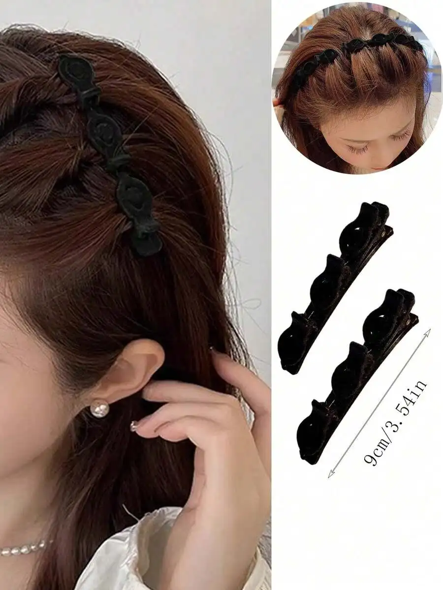 4pcs Women Black Velvet Side Bangs Hair Clips Minimalist Korean Style Fringe Hair Accessories
4pcs Women Black Velvet Side Bangs Hair Clips Minimalist Korean Style Fringe Hair Accessories