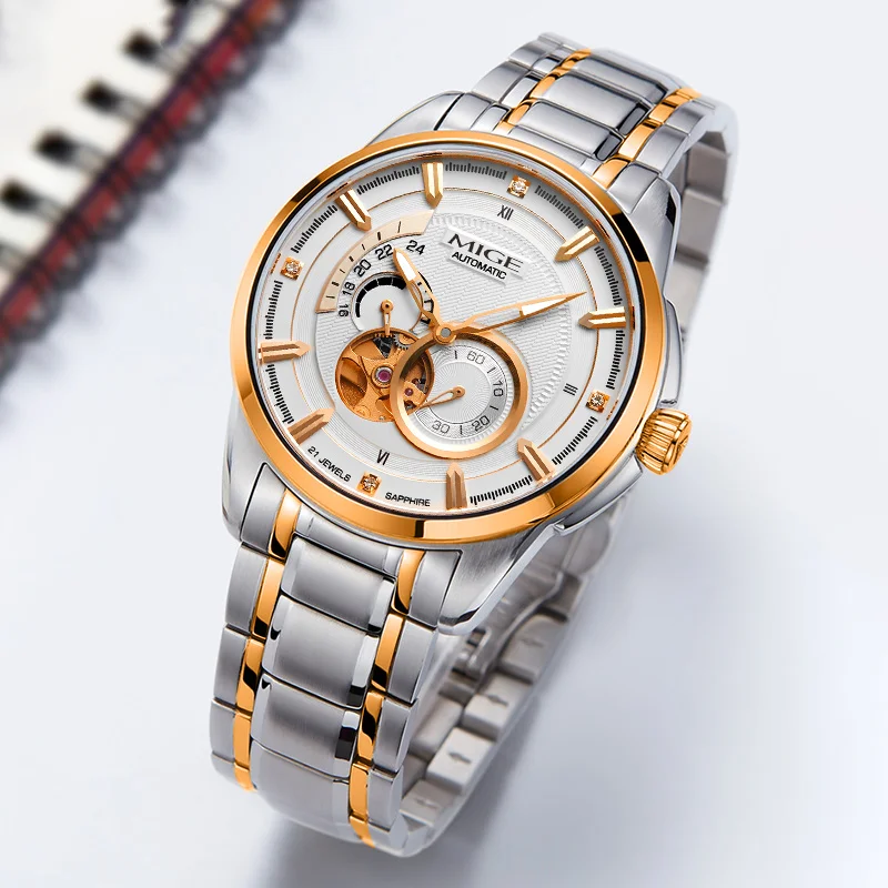 MIGE Original Citizen movet Automatical Mechanical Watch for Man Waterproof Diamond Sapphire Skeleton Stainless Steel Wristwatch
MIGE Original Citizen movet Automatical Mechanical Watch for Man Waterproof Diamond Sapphire Skeleton Stainless Steel Wristwatch