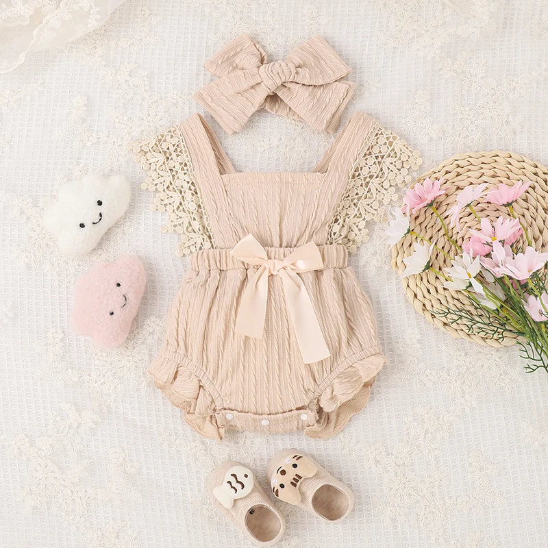 Toddler Baby's Clothes Girl 2Pcs Summer Outfits Sleeveless Bow Front Lace Kids Romper with Headband Children's Clothing Set
Toddler Baby's Clothes Girl 2Pcs Summer Outfits Sleeveless Bow Front Lace Kids Romper with Headband Children's Clothing Set