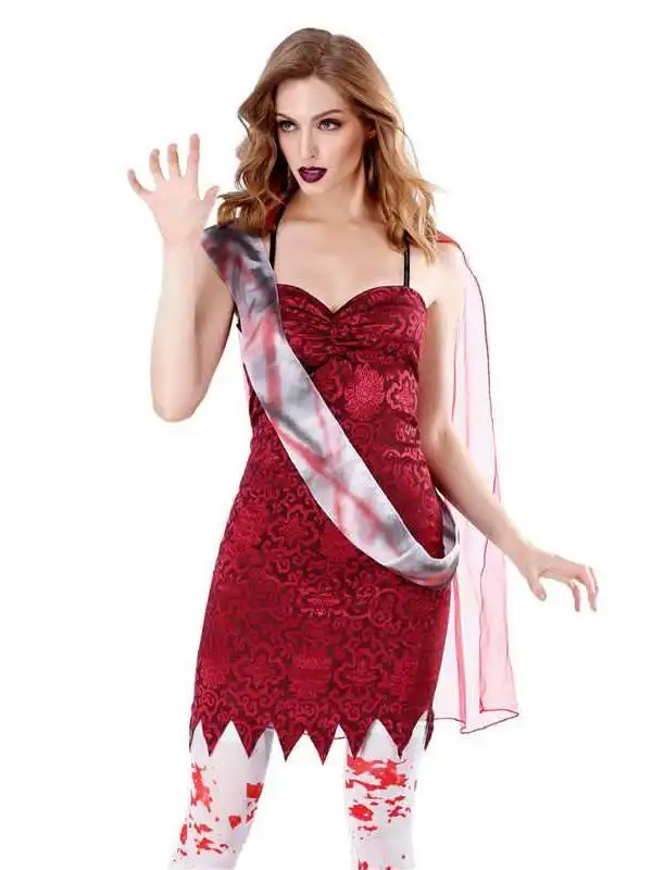 Halloween Horror Roleplaying Zombie Ghost Costume Bloodstained Ladies' Ethnic Wear Stage Performance Outfit
Halloween Horror Roleplaying Zombie Ghost Costume Bloodstained Ladies' Ethnic Wear Stage Performance Outfit