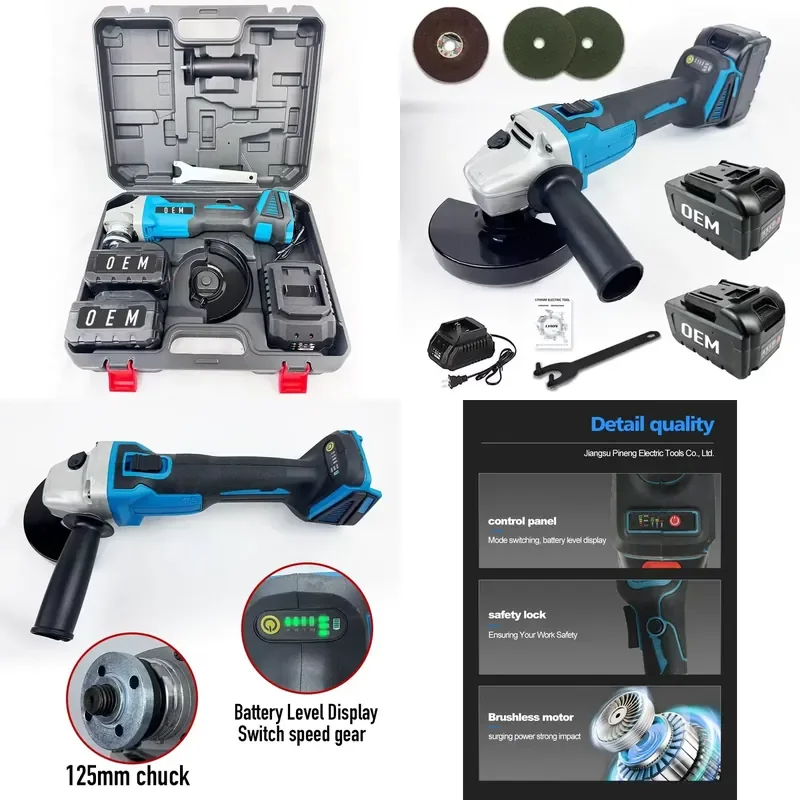 【CHIMU HOME】 20V Cordless Angle Grinder 125mm Brushless Motor Paddle Switch Ergonomic Grip
【CHIMU HOME】 20V Cordless Angle Grinder 125mm Brushless Motor Paddle Switch Ergonomic Grip