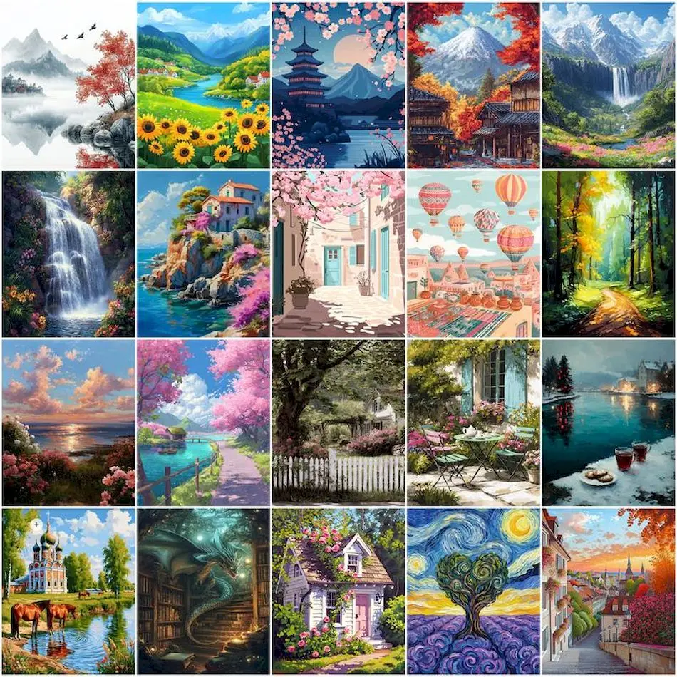 GATYZTORY Paint By Number Adult Kit Art Supplies Landscape Watercolor Acrylic Drawing By Numbers Picture Paint Kit Diy Set Gifts
GATYZTORY Paint By Number Adult Kit Art Supplies Landscape Watercolor Acrylic Drawing By Numbers Picture Paint Kit Diy Set Gifts