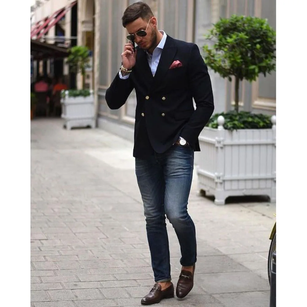 2023 Latest Design Men Suits 2 Piece Black Double Breasted Male Blazer Casual Wedding Groom Skinny Tuxedo Fashion Jacket Pants
2023 Latest Design Men Suits 2 Piece Black Double Breasted Male Blazer Casual Wedding Groom Skinny Tuxedo Fashion Jacket Pants