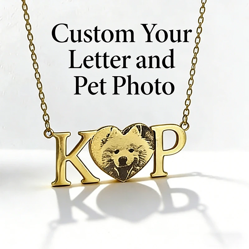 Custom Your Initial Letter Name Heart Dog Photo Tag Necklace Jewelry Stainless Steel Personalized Pendant Necklace Woman Gift
Custom Your Initial Letter Name Heart Dog Photo Tag Necklace Jewelry Stainless Steel Personalized Pendant Necklace Woman Gift