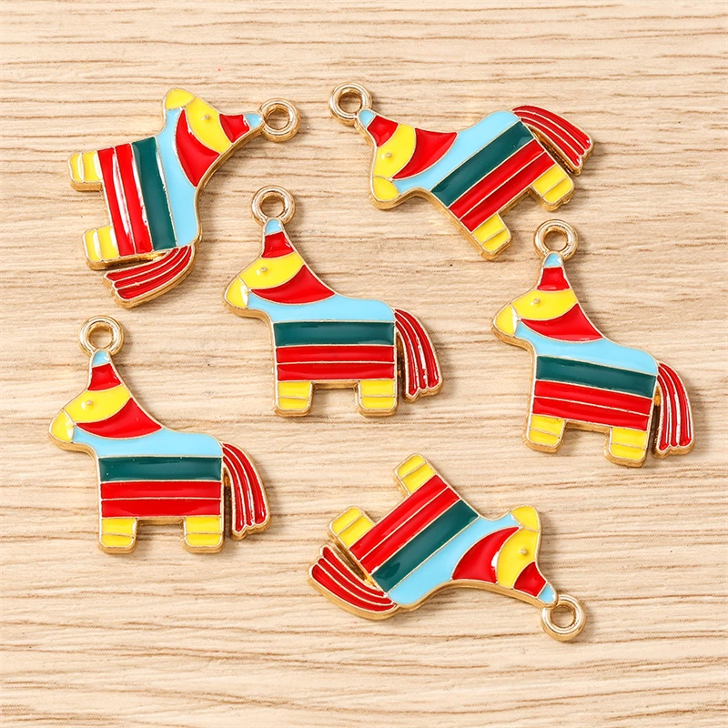 10pcs 20x23mm Cartoon Enamel Animal Trojan Horse Charms Pendants for Jewelry Making Drop Earrings Necklace DIY Craft Accessories
10pcs 20x23mm Cartoon Enamel Animal Trojan Horse Charms Pendants for Jewelry Making Drop Earrings Necklace DIY Craft Accessories
