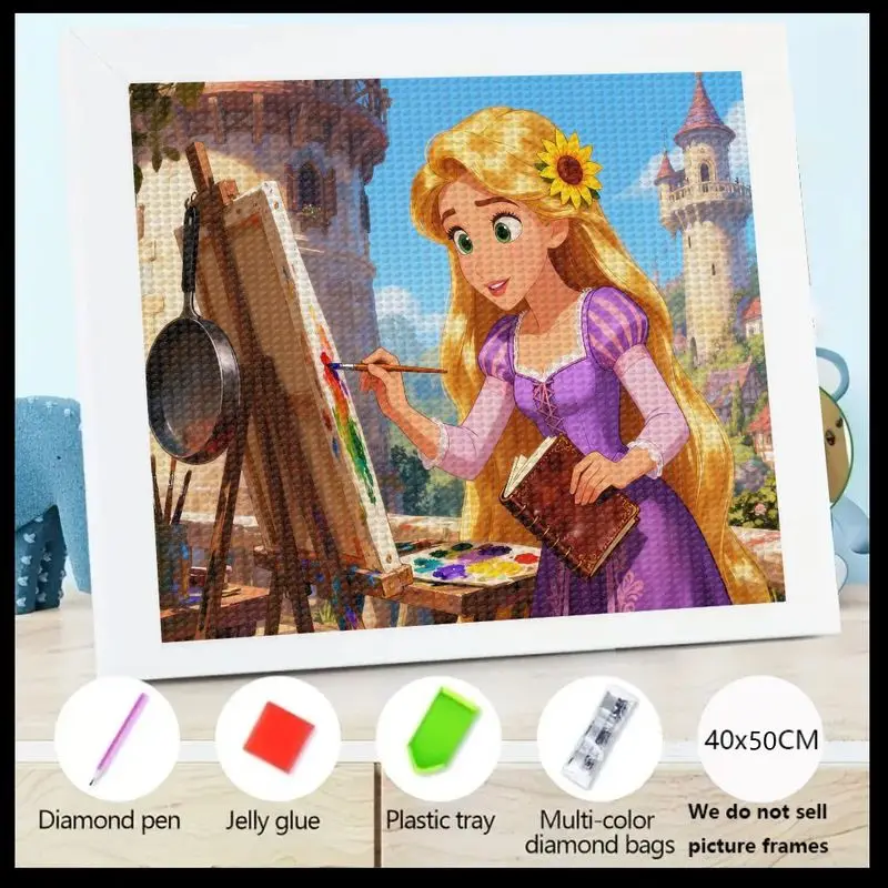 1 шт., 5D полная дрель, набор для алмазной живописи «сделай сам», вышивка хрустальными стразами, очаровательная картина принцессы Диснея Рапунцель, картина
1 шт., 5D полная дрель, набор для алмазной живописи «сделай сам», вышивка хрустальными стразами, очаровательная картина принцессы Диснея Рапунцель, картина