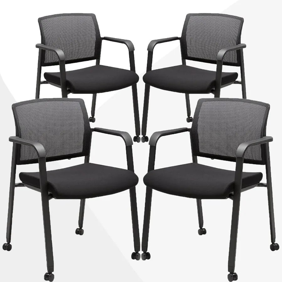 Rolling Conference Chairs 4 Pack Stackable with Wheels and Paddle Ergonomic Mesh Back and Arms for Meeting Training Room Home O
Rolling Conference Chairs 4 Pack Stackable with Wheels and Paddle Ergonomic Mesh Back and Arms for Meeting Training Room Home O