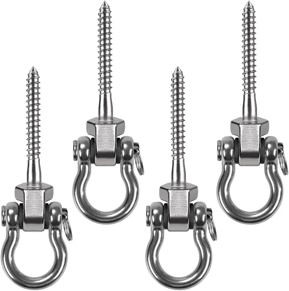 Swing Hangers - Set Of 4 Stainl Steel Screw Brackets For Hanging Chairs, Hammocks, Punching Bags - 1800Lb Acity - Indoor &
Swing Hangers - Set Of 4 Stainl Steel Screw Brackets For Hanging Chairs, Hammocks, Punching Bags - 1800Lb Acity - Indoor &