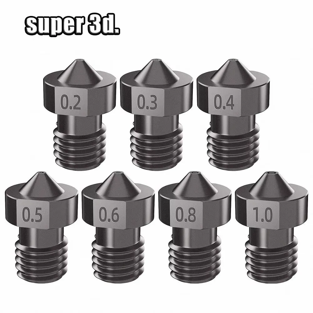 Для 3D-принтеров Ender3, E3D, Prusa i3: экструдер Titan, горячий конец, сопло из закаленной стали, 1.75 мм, 0.2/0.3/0.4/0.5 мм
Для 3D-принтеров Ender3, E3D, Prusa i3: экструдер Titan, горячий конец, сопло из закаленной стали, 1.75 мм, 0.2/0.3/0.4/0.5 мм