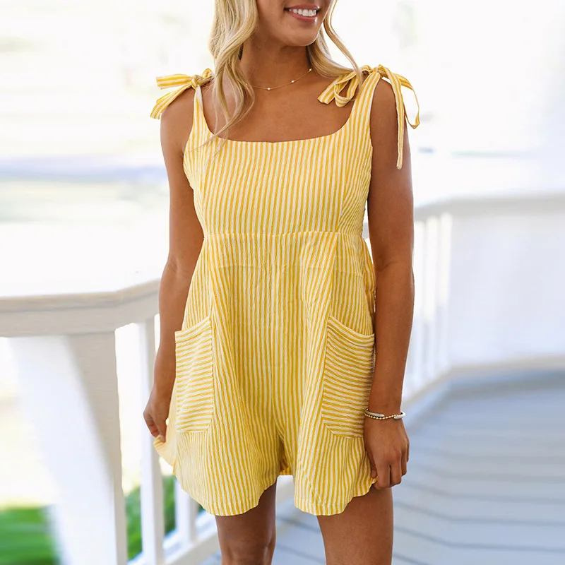 Jumpsuits Women One Piece Striped Sleeveless Overalls Short Pants High Waist Rompers Y2k Streetwear Playsuits Elegant Work
Jumpsuits Women One Piece Striped Sleeveless Overalls Short Pants High Waist Rompers Y2k Streetwear Playsuits Elegant Work
