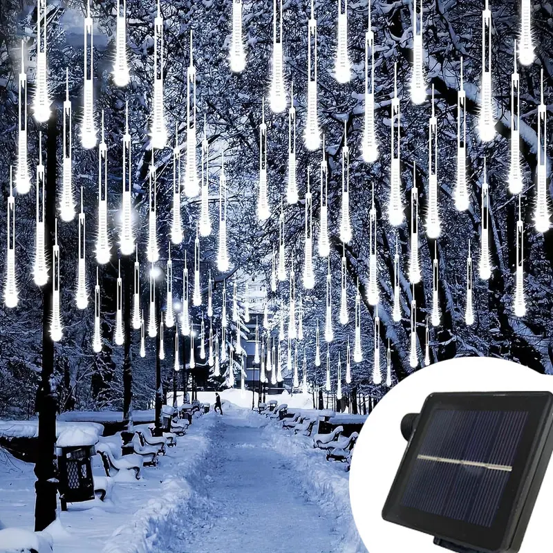 30/50cm Solar 8 Tubes Meteor Shower Rain Led Fairy String Lights Street Garlands Christmas Tree Decorations for Outdoor New Year
30/50cm Solar 8 Tubes Meteor Shower Rain Led Fairy String Lights Street Garlands Christmas Tree Decorations for Outdoor New Year
