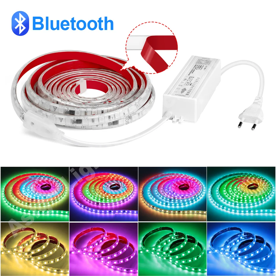 Led Strip Light 220V RGBIC Dream Color Adhesive Flexible Led Tape RGB Dimmable 5050 60LEDs/m Waterproof Smart Bluetooth Control
Led Strip Light 220V RGBIC Dream Color Adhesive Flexible Led Tape RGB Dimmable 5050 60LEDs/m Waterproof Smart Bluetooth Control